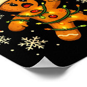 Poster Oh Snap Funny Gingerbread Football Christmas Light (Coin)