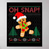 Poster Oh Snap Gingerbread Homme Joyeux Noël Noël Noël No (Devant)