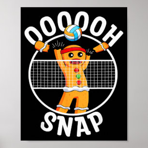 Poster Oh Snap Homme en pain d'épices Bloqueur Volley-bal