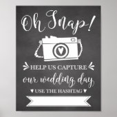 Poster Oh Snap Mariage Hashtag (Devant)