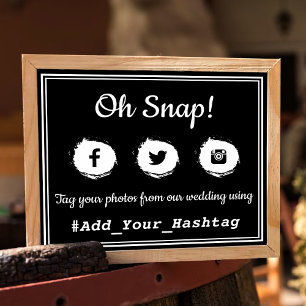 Poster Oh, Snap ! Signal Mariage du Hashtag sur les média