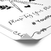 Poster Oh Snap Vintage Botanical Mariage Hashtag Selfie (Coin)