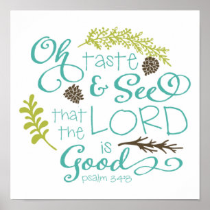 Poster Oh Taste and See Art Décoratif Print