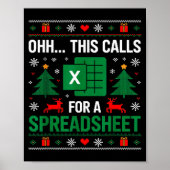 Poster Oh This Calls For A Spreadsheet Christmas (Devant)