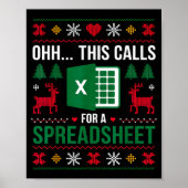 Poster Oh This Calls For A Spreadsheet Christmas  (Devant)