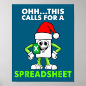 Poster Oh This Calls For A Spreadsheet Excel Christmas Co (Devant)