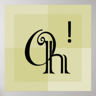 Poster Oh ! Typographie expressive moderne et minimaliste