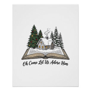 Poster Oh Venez Adorons-Le Conception de livre de Noël_1