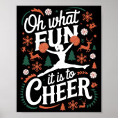 Poster Oh What Fun It Is To Cheer Ugly Cheerleading Xmas (Devant)