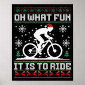 Poster Oh What Fun It Is To Ride Mountain Bike Biker Chri (Devant)