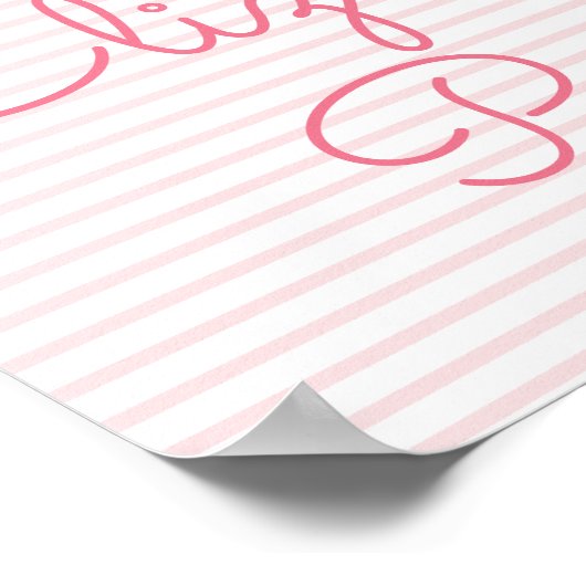 Poster Oh What Fun to be ONE Pink & Gold First Birday (Coin)