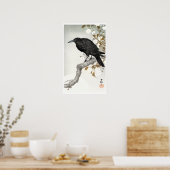 Poster Ohara Koson A Crow et la Pleine lune (Cuisine)