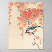 Poster Ohara Koson Grand Tit sur Paulownia Branch Japonai (Devant)
