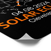 Poster Ohio 2024 Total Éclipse Solaire (Coin)