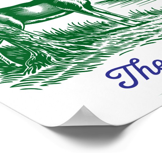 Poster Ohio Buckeye State Deer & Nature Design (Coin)