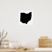 Poster Ohio en noir et blanc (Cuisine)