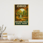 Poster Ohio Hocking Hills State Park V01 (Cuisine)