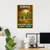 Poster Ohio Hocking Hills State Park V01 (Bureau à domicile)