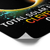 Poster Ohio Total Éclipse Solaire 8 avril 2024 (Coin)