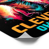 Poster Ohio Total Solaire Eclipse 2024 T Rex Dinosaur (Coin)