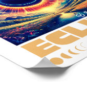 Poster Ohio Total Solaire Eclipse Avril 8 2024 Ohio Solar (Coin)