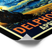 Poster Ohio Total Solar Eclipse 2024 Starry Night Van Gog (Coin)