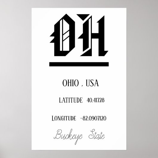 POSTER OHIO, USA (Devant)