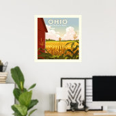 Poster Ohio vintage (Bureau à domicile)