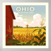 Poster Ohio vintage (Devant)