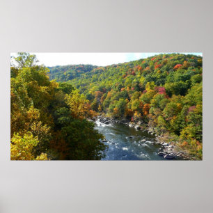 Poster Ohiopyle River à l'automne II Pennsylvanie Automne