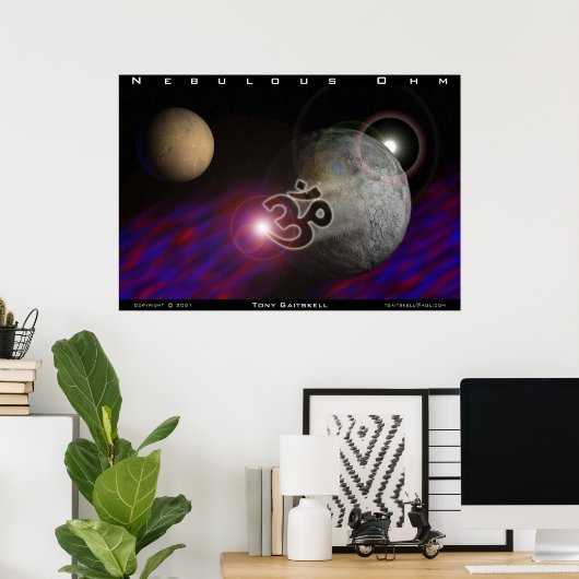 Poster Ohm nébuleux (Bureau à domicile)