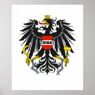 Poster Oida Autriche Autriche Dialect Aigle
