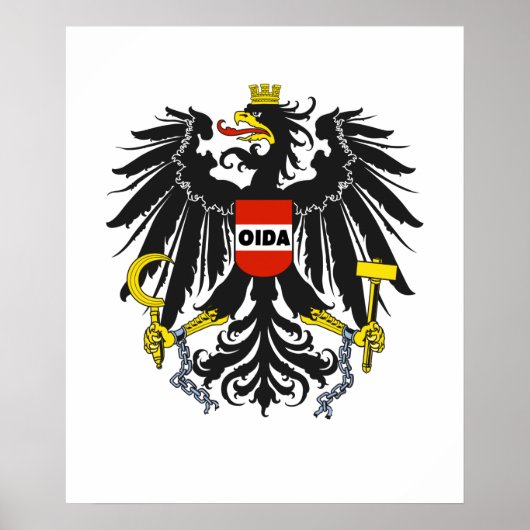 Poster Oida Autriche Autriche Dialect Aigle (Devant)