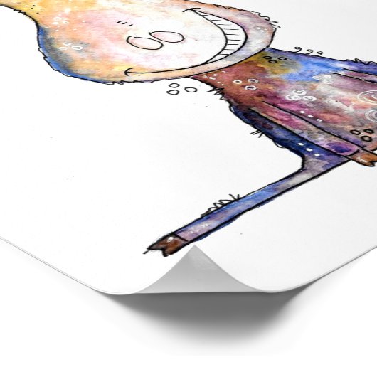 Poster Oie blanche mignonne (Coin)