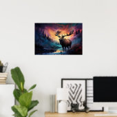 Poster Oie Dans Canyon Creek Avec Un Feu Distant (Bureau à domicile)
