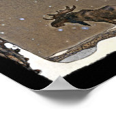 Poster Oie dans la neige (Coin)