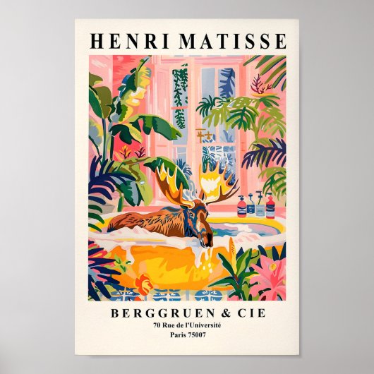 Poster Oie Dans L'Art De La Baignoire Impression, Maximal (Devant)