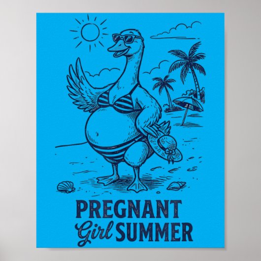 Poster Oie d'été fille enceinte (Devant)