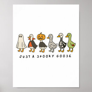 Poster Oie d'Halloween Juste Éffrayant Drôle Oie d'Hallow