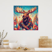 Poster Oie Festive Décorée D'Ornements De Noël (Cuisine)