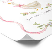 Poster Oie sotte Arc rose Les bébés sont doux (Coin)