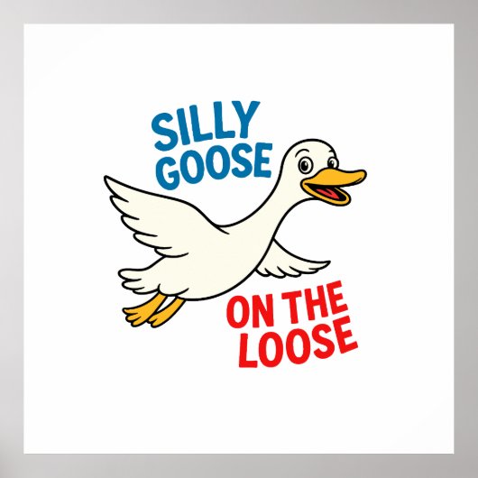 Poster Oie sotte sur la poule (Devant)