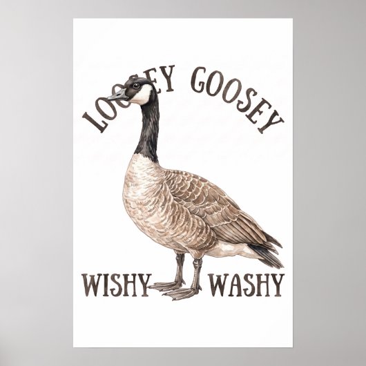 Poster Oie Souhait Lavage Dévoué (Devant)