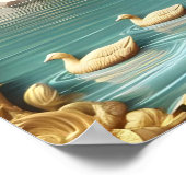 Poster Oies du Canada au milieu des saules qui pleuvent20 (Coin)