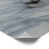 Poster Oies du Canada volantes et faune de l'étang d'hive (Coin)