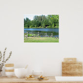 Poster Oies du lac au parc (Cuisine)