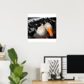 Poster Oies et poules (Bureau à domicile)