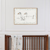 Poster Oies nurserie vintage