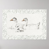 Poster Oies nurserie vintage (Devant)