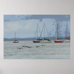 Poster Oies sur Grand Traverse Bay
